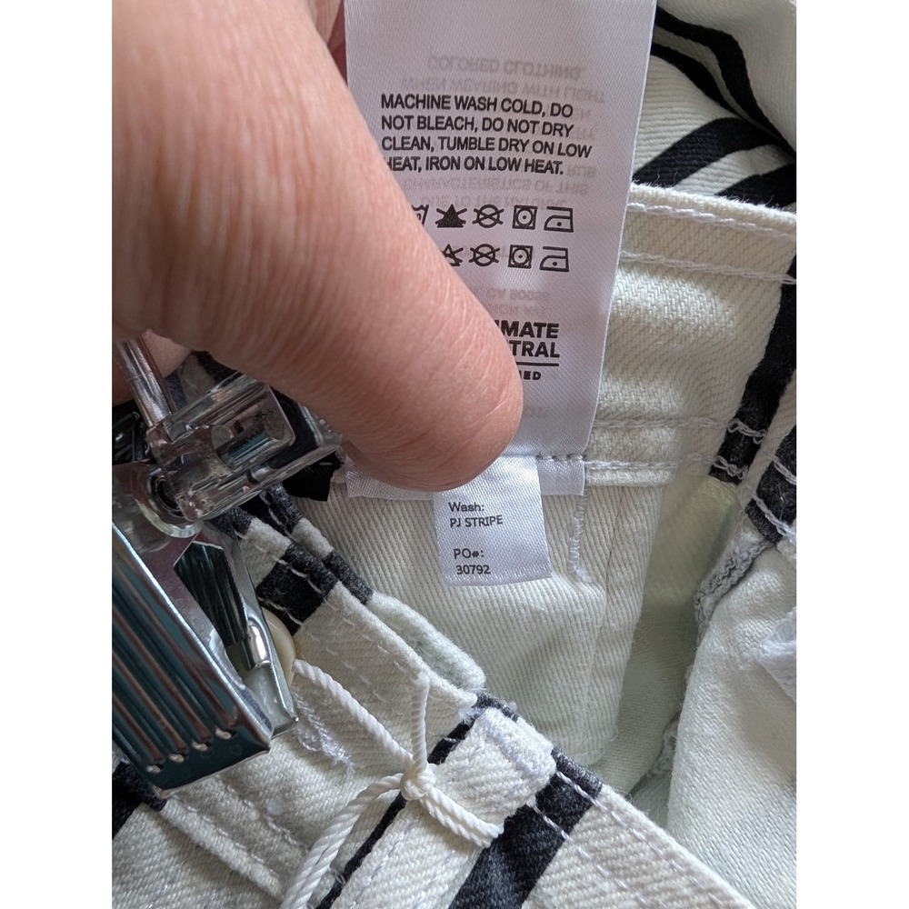 Reformation Logan Ultra High Rise Wide Leg‎ Jeans Black White NWT - Picture 13 of 13
